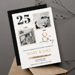 25th Silver Wedding Anniversary Then & Now 25 Invitation<br><div class="desc">Celebrate 25 years of love and commitment with our stunning silver wedding anniversary invitation! The elegant design features a beautiful silver accent, perfectly capturing the sophistication and elegance of this special occasion. The invitation showcases a touching photo of the couple, highlighting the love that has only grown stronger over the...</div>