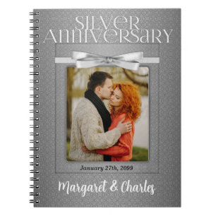 25th Silver Wedding Annivsersary Party Guest Notebook