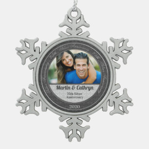 25th Silver Wedding Annivsersary Photo Ornament
