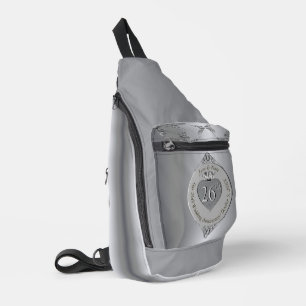 25th Silvery Wedding Anniversary Print Cut Sew Bag