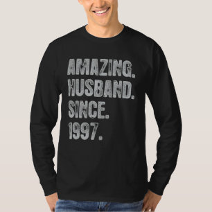 25th Wedding Aniversary For Him Amazing Husband Si T-Shirt