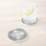 25th Wedding Anniversary BlackMandala On Gold Coaster<br><div class="desc">Commemorate your 25th wedding anniversary with this elegant design—a black ornate mandala on an Image of metallic gold texture.
They are embellished with white diamonds for every hour—customisable text in black inside a shiny gold circle.</div>