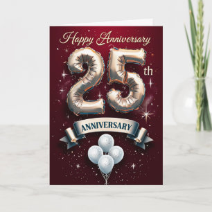 25th Wedding Anniversary Card