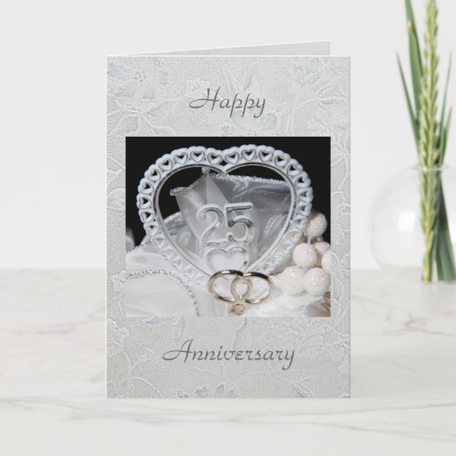 25th Wedding Anniversary Card (Front)