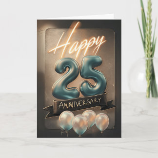 25th Wedding Anniversary Card