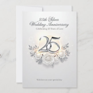 25th Wedding Anniversary Card – Celebrating 25 Yea