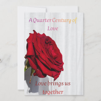 25th Wedding Anniversary Card for Parents – Silver