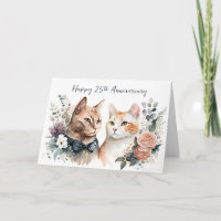 25th Wedding Anniversary Cats  