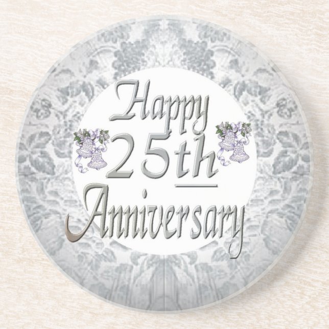 25th Wedding Anniversary Coaster (Front)