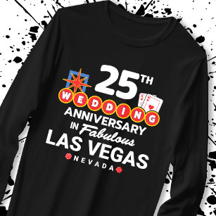 25th Wedding Anniversary Couples Las Vegas Trip T-Shirt