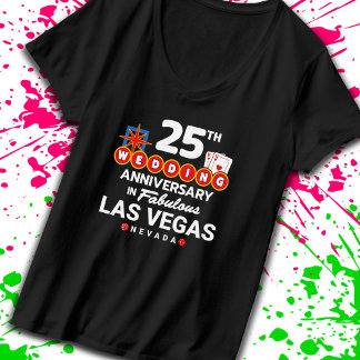 25th Wedding Anniversary Couples Las Vegas Trip T-Shirt