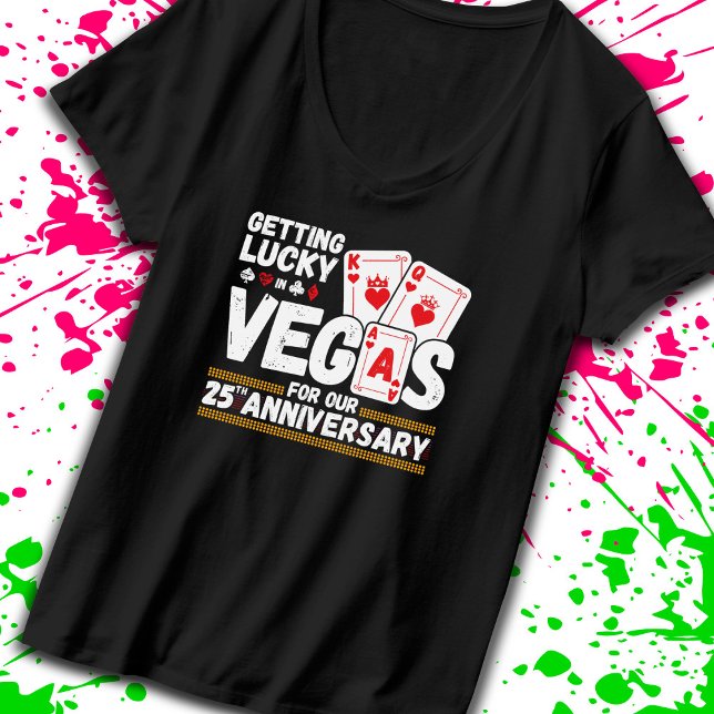 25th Wedding Anniversary - Couples Las Vegas Trip T-Shirt (Creator Uploaded)