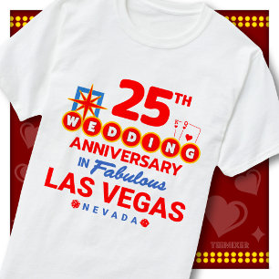 25th Wedding Anniversary Fabulous Las Vegas Couple T-Shirt