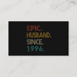 25th Wedding Anniversary Gift Him Epic Husband Business Card