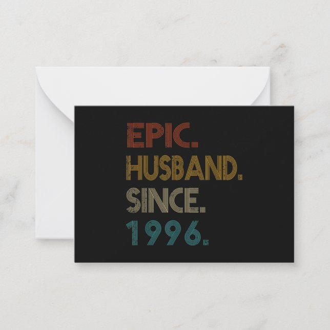25th Wedding Anniversary Gift Him Epic Husband Card (Front)