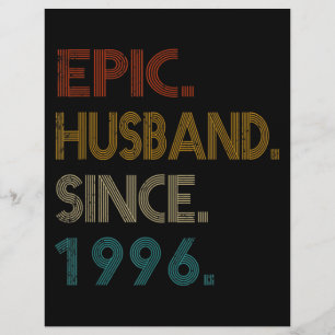 25th Wedding Anniversary Gift Him Epic Husband Custom Letterhead