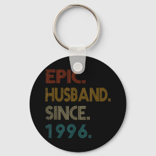 25th Wedding Anniversary Gift Him Epic Husband Key Ring