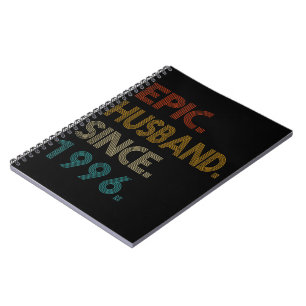 25th Wedding Anniversary Gift Him Epic Husband Notebook