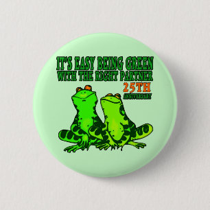 25th Wedding Anniversary Gifts 6 Cm Round Badge