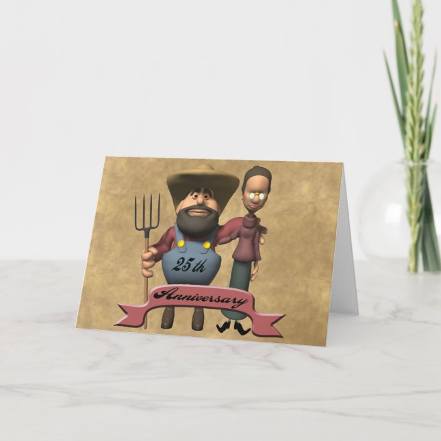 25th Wedding Anniversary Gifts Card (Front)