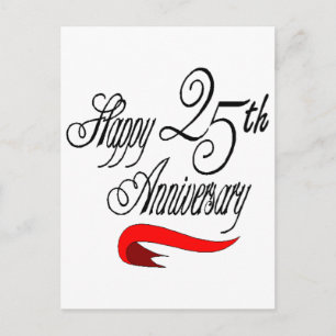 25th Wedding Anniversary Gifts Postcard