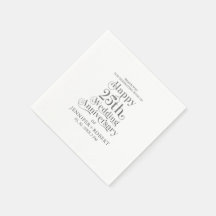 25th Wedding Anniversary Gold Typography