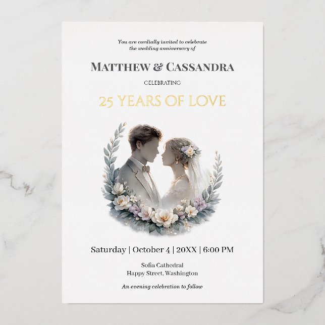 25th Wedding Anniversary Heirloom-Like Celebration (Front)