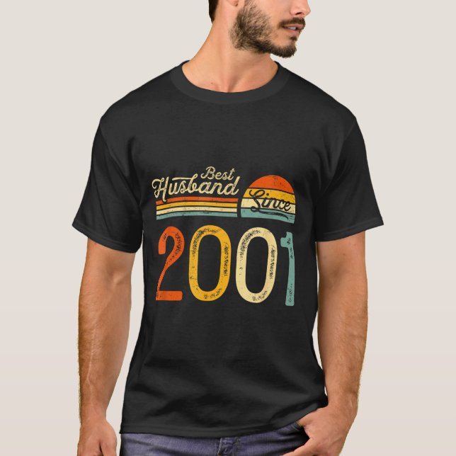 25th Wedding Anniversary Husband Since Design T-Shirt (Front)