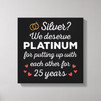 25th Wedding Anniversary I - Silver Funny Couple