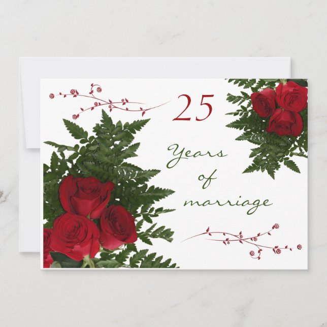 25th Wedding Anniversary Invitation (Front)
