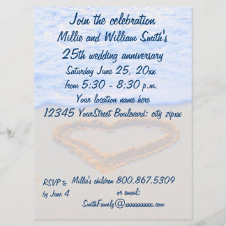 25th Wedding Anniversary Invitation