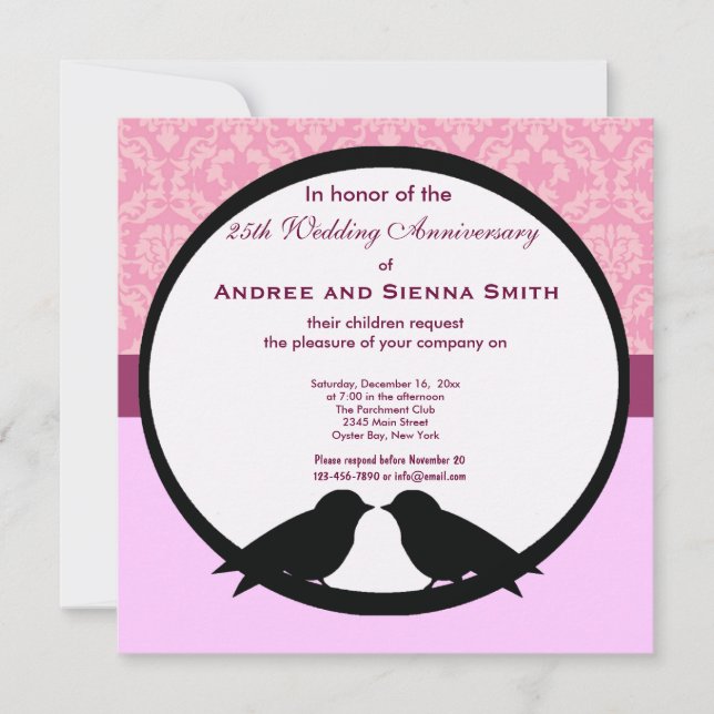 25th Wedding Anniversary Invitation (Front)