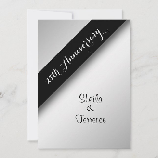 25th Wedding Anniversary Invitation (Front)
