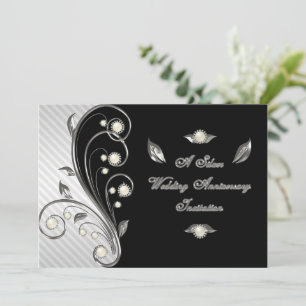 25th Wedding Anniversary Invitation Card