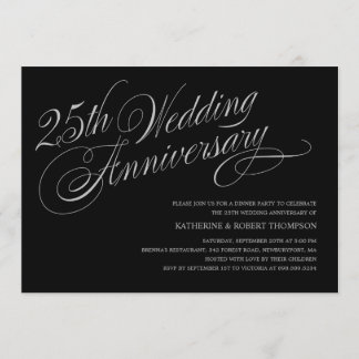 25th Wedding Anniversary Invitations