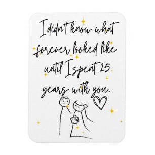 25th wedding anniversary  magnet