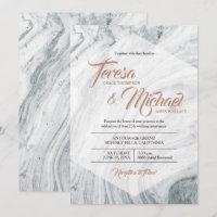 25th Wedding Anniversary Marble Grey