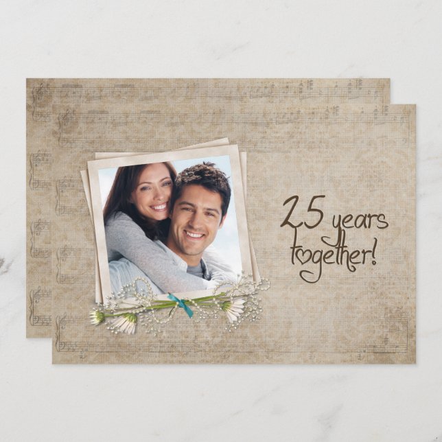 25th Wedding Anniversary Open House Invitation (Front/Back)