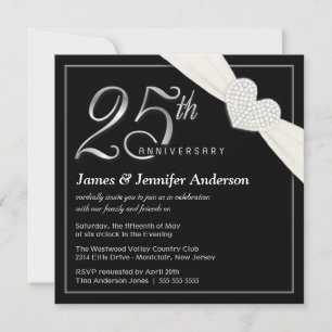 25th Wedding Anniversary Party Invitations