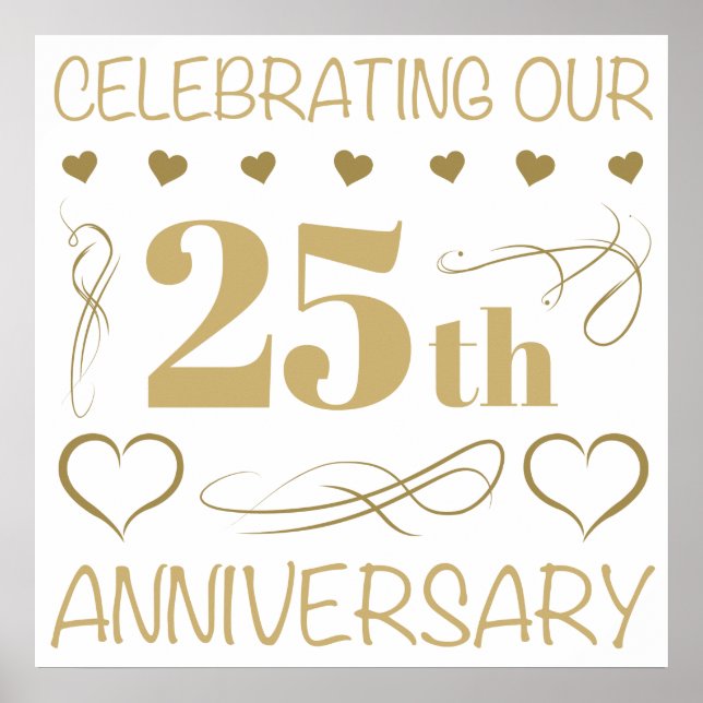 25th Wedding Anniversary Poster (Front)
