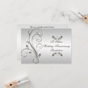25th Wedding Anniversary RSVP Card