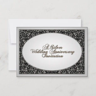 25th Wedding Anniversary RSVP Invitation Card