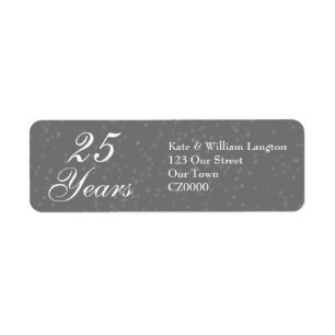 25th Wedding Anniversary Silver Stardust Confetti