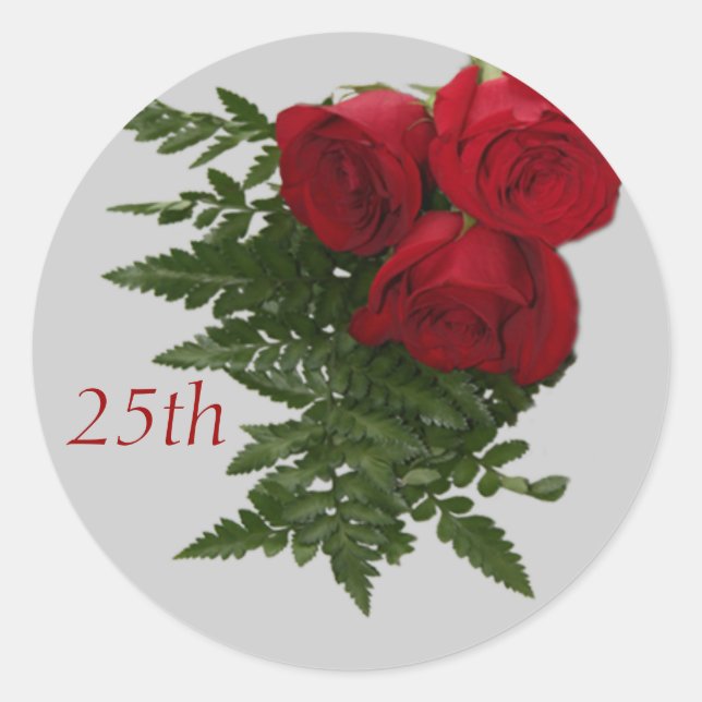 25th Wedding Anniversary sticker (Front)