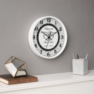 25th Wedding Anniversary Wall Clock