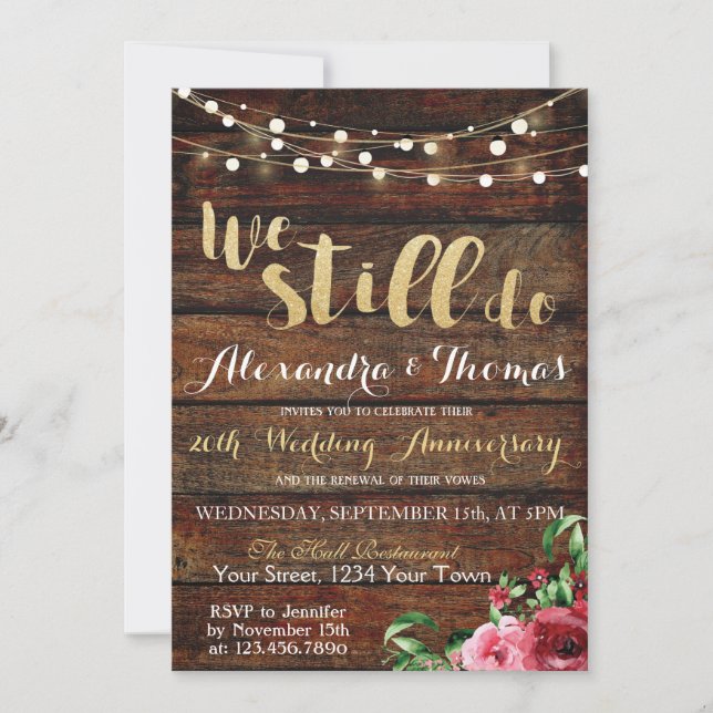 25th Wedding Anniversary, We Still do Anniversary Invitation (Front)