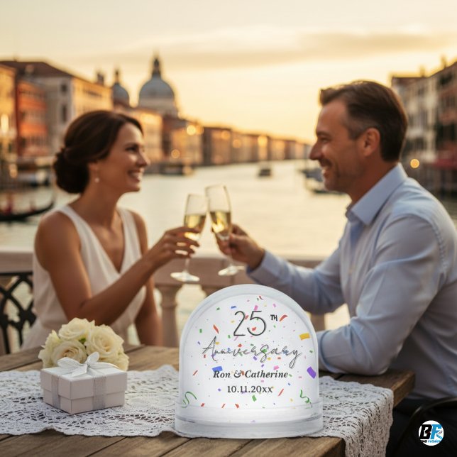 25th Wedding Anniversary With Classic Photo Snowglobe (Creator Uploaded)