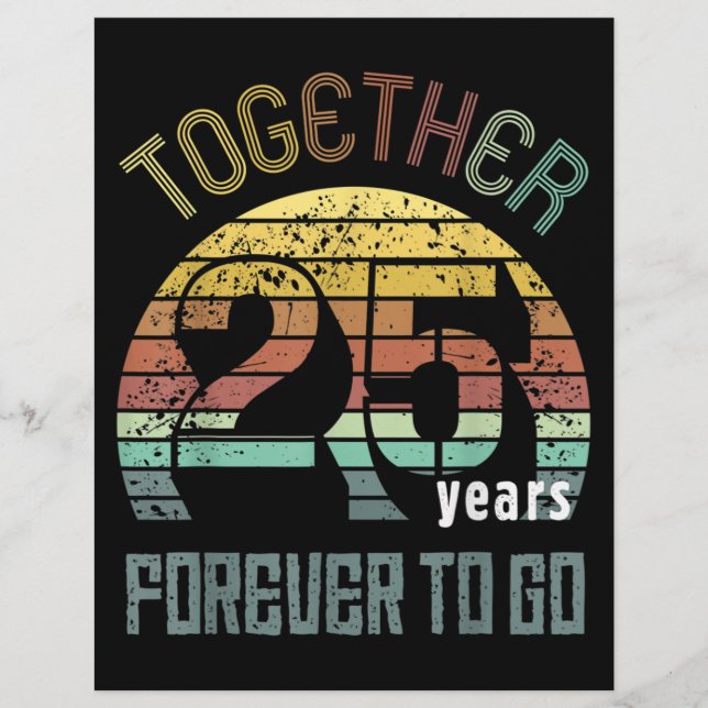 25th Years Wedding Anniversary Custom Letterhead (Front)