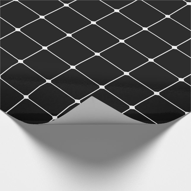 260216 Grid v2 - White on Black Wrapping Paper (Corner)
