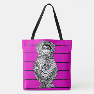 265 - Matrioska BW Tote Bag